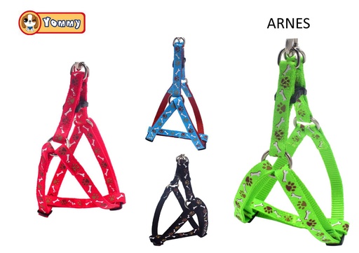 [YM0611] Arnés triángulo con huella y hueso 2.0x41-66 CM - Accesorios para mascotas