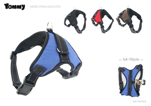 [YM0622] Arnés para mascotas tamaño L 54-70cm - Equipos para mascotas