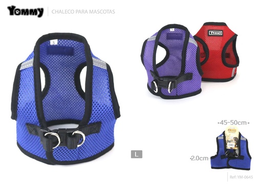 [YM0645] Chaleco reflectante L para perro - Accesorios para mascotas