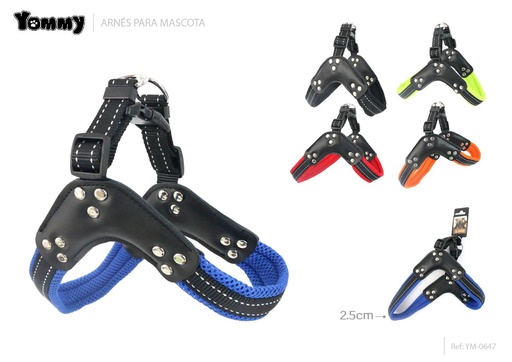 [YM0647] Arnés 2.5 cm para mascotas - Suministros de mascotas