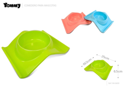 [YM0699] Comedero de plástico para mascotas 25*19.5*6.5CM - Accesorios para mascotas