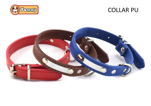 [YM0820] Collar con chapas de PU 2.0*45 cm - Collares para mascotas