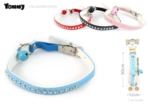 [YM0830] Collar de gato diamante 1.2x30 cm - Accesorios para mascotas