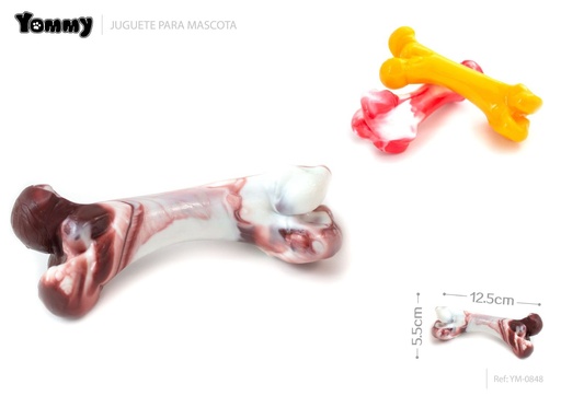 [YM0848] Juguete TPR hueso 12.5*5.5 cm - Accesorios para mascotas