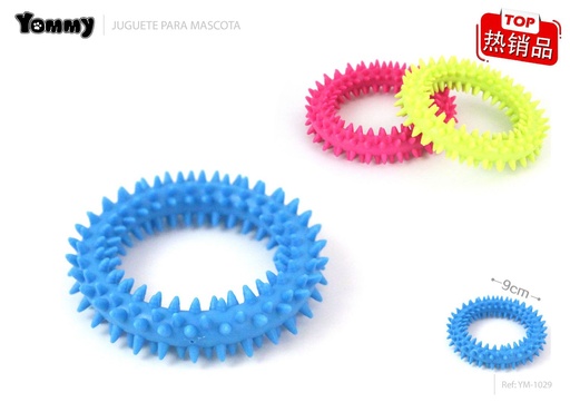 [YM1029] Juguete en forma de círculo de goma dura 9 cm para mascotas - Artículos para mascotas