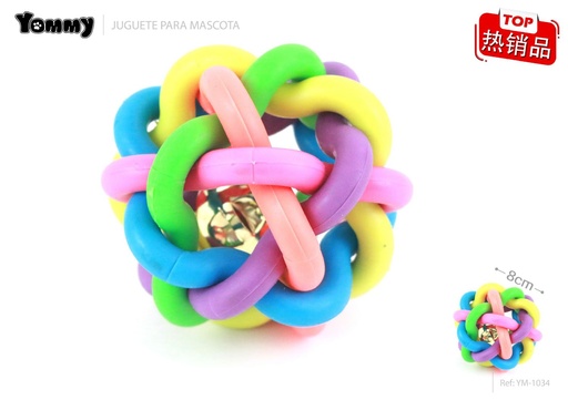 [YM1034] Juguete de bola con sonido 8cm para mascotas - Juguetes para mascotas
