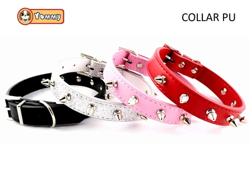 [YM1079] Collar con pinchos PU 2.5*55cm para mascotas