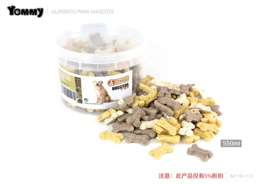 [YM1113] Comida para perros huesitos mix 550ml para mascotas