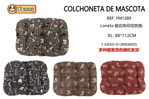 [YM1289] Colchoneta para perro 120x95cm x4 unidades - Accesorios para mascotas