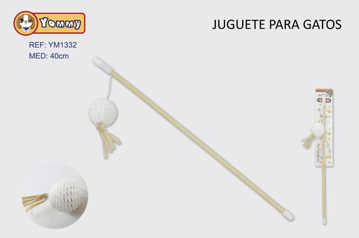 [YM1332] Varita de juguete con bola para gatos 40cm para mascotas