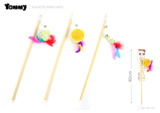 [YM1335] Juguete para gatos Varilla con colgante 40cm - Accesorios para mascotas