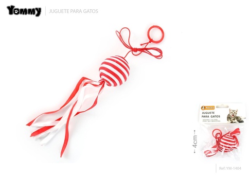 [YM1404] Juguete para gatos bola de nylon DIA: 4CM - Juguete para gatos