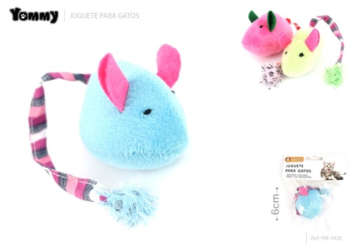 [YM1420] Juguete de peluche para gatos 6cm para entretenimiento de mascotas