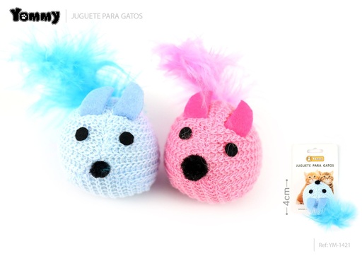 [YM1421] Juguete de peluche ratón 6 cm - Artículos para mascotas