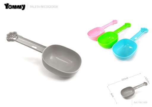 [YM1439] Pala para comida de mascotas 22.5x8x4.5cm para facilitar la alimentación