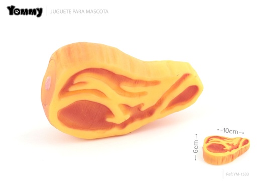 [YM1533] Juguete de vinilo en forma de filete 10*6 cm - Accesorios para mascotas