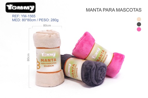 [YM1565] Manta gruesa para mascotas 80x80 cm 280g - Accesorios para mascotas