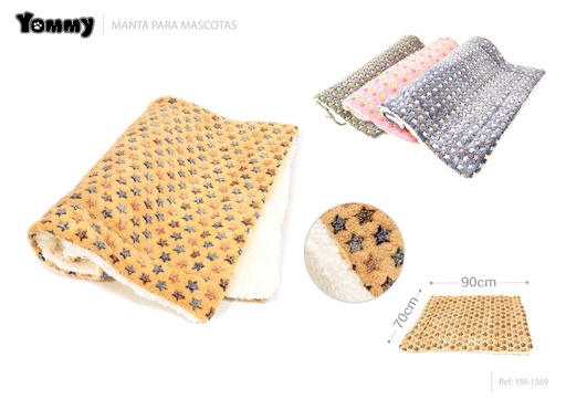[YM1569] Manta para mascotas con estampado 70*90 cm - Artículos para mascotas