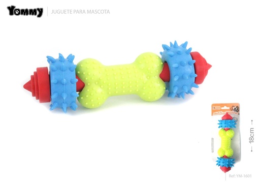 [YM1601] Juguete de caucho en forma de hueso 18 cm - Juguetes para mascotas