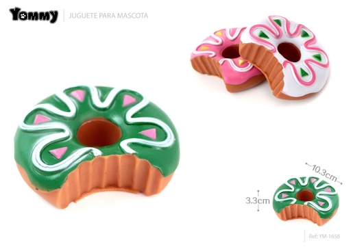 [YM1658] Juguete vinillo donut 10.3*3.3 - Juguetes para mascotas 