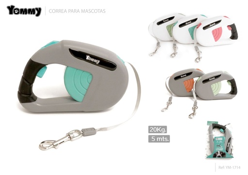 [YM1714] Correa extensible para mascotas 5m para paseos