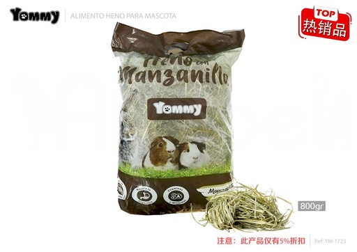 [YM1723] Alimentos heno manzanilla 800g - Comida para pequeños animales