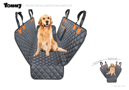 [YM1756] Protector de asientos grueso para mascotas 137x147cm para viajes en coche