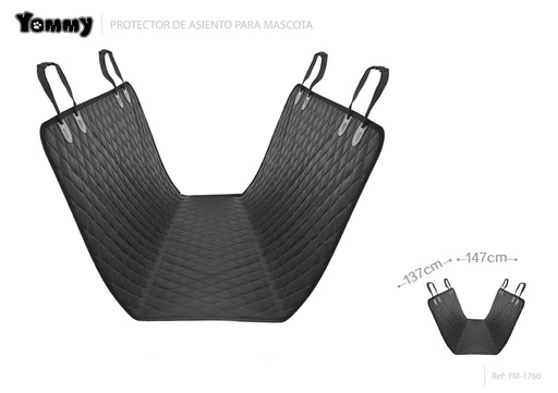 [YM1760] Protector de asientos para mascotas 137x147 cm - Accesorios para autos
