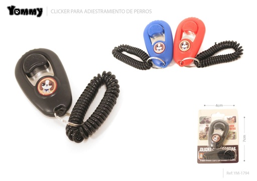 [YM1794] Clicker para adiestramiento de perros 7x4x2cm - Accesorios para entrenamiento