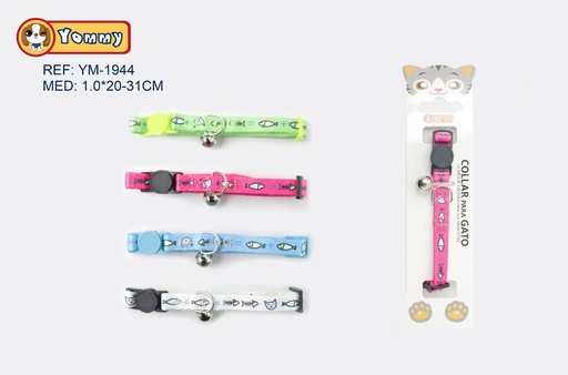 [YM1944] Collar para gato 1.0 x (20-31)cm ajustable para mascotas