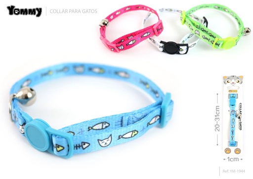 [YM1944] Collar para gato 1.0 x (20-31)cm ajustable para mascotas
