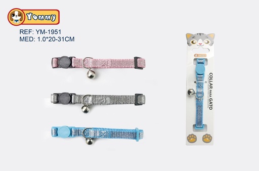 [YM1951] Collar para gato 1.0x(20-31)cm