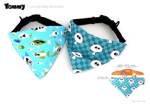 [YM1966] Toalla de saliva para mascotas 2.5 cm x 40-55 cm - Accesorios para el cuello de mascotas