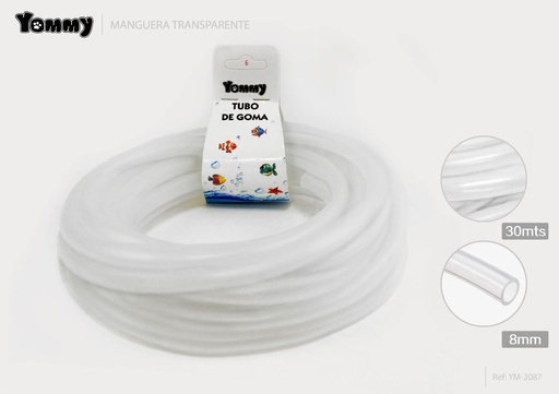 [YM2087] Manguera transparente 8mm*30m - Accesorios de acuario