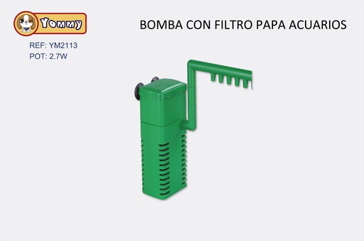 [YM2113] Filtro de acuario 2.7W 600L/H para limpieza del agua