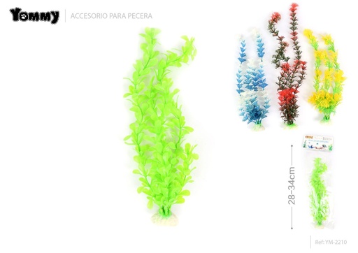 [YM2210] Planta acuática de plástico 28-34cm para decoración de acuarios