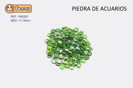 [YM2287] Canicas de vidrio verde oscuro 17-19mm decoración acuática