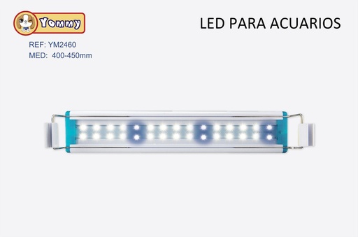 [YM2460] Luz LED delgada para acuarios P-400 15W 400-450mm