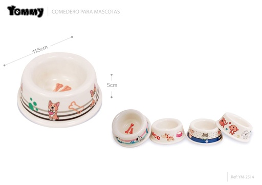 [YM2514] Comedero de PVC 11.5*4.5*5cm - Accesorios para mascotas