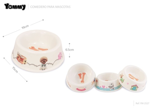 [YM2527] Comedero 19*15*6.5cm - Artículos para mascotas y comederos