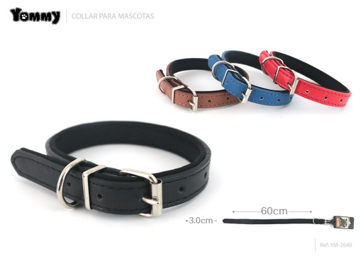 [YM2640] Collar de PU con oxford - Accesorios para mascotas
