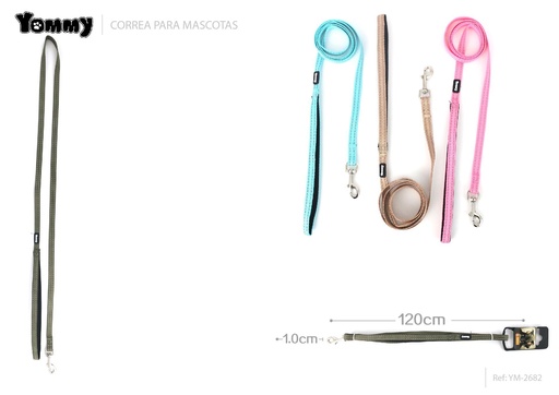 [YM2682] Correa reflectante 1.0x120cm para mascotas