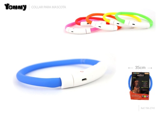 [YM2741] Collar LED cortable 35 cm - Accesorios para mascotas