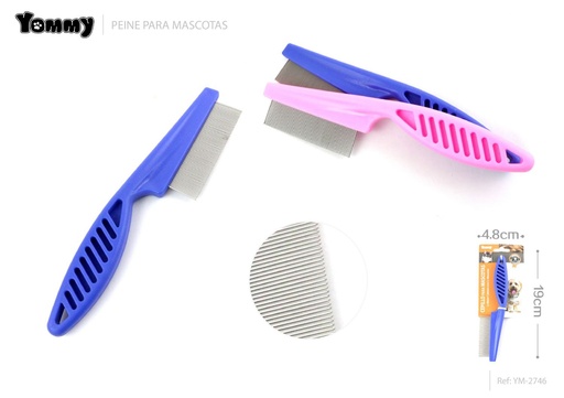 [YM2746] Pente anti pulgas con mango 19*4.8 cm - Peines para mascotas