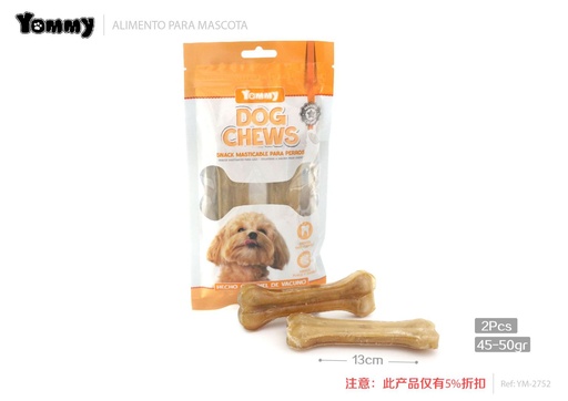[YM2752] Alimento para mascotas hueso 13cm 45-50g 2 piezas para perros