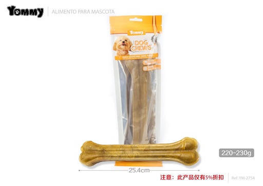 [YM2754] Alimento en forma de hueso para perros 25.40 cm - 220-230 g - Snacks para perros