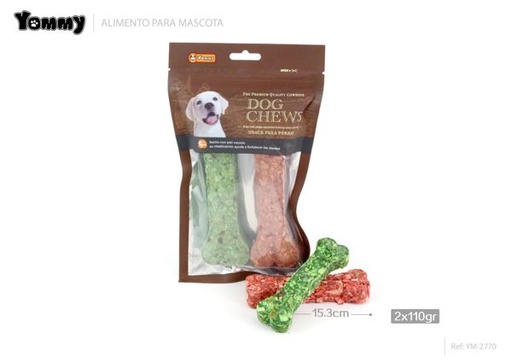 [YM2770] Alimento hueso para perro 15.30cm 110g 2 piezas