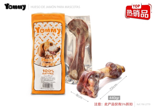 [YM2779] Hueso de jamón para perros 22x8cm 440g para mascotas