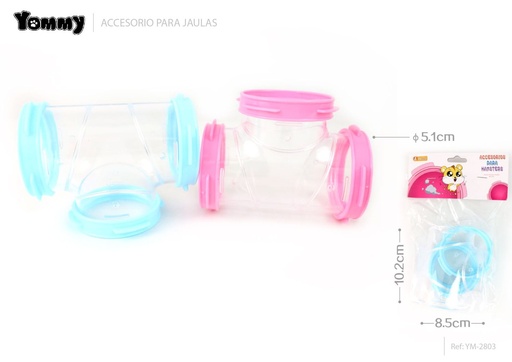 [YM2803] Tubo de Jaula 10.2×8.5×6.9cm φ5.1cm - Accesorios para jaulas