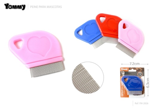 [YM2826] Peine para mascotas en forma de luna 7.2*6.3cm para eliminación de pulgas